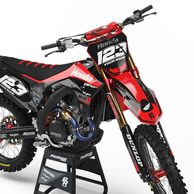 HONDA Graphics Kit BUD RACING Black And Red