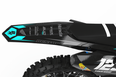 HONDA Graphics Kit BUD RACING Black And Cyan