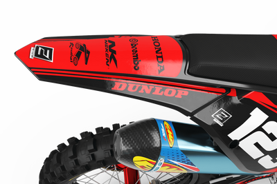 Dirt bike graphics kits honda FACTORY Neken Black Red : Resistant
