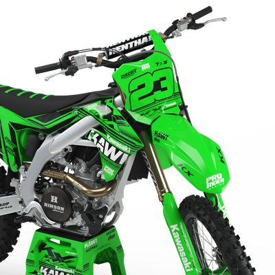 KAWASAKI Graphics Kit KAWI GREEN FIRST