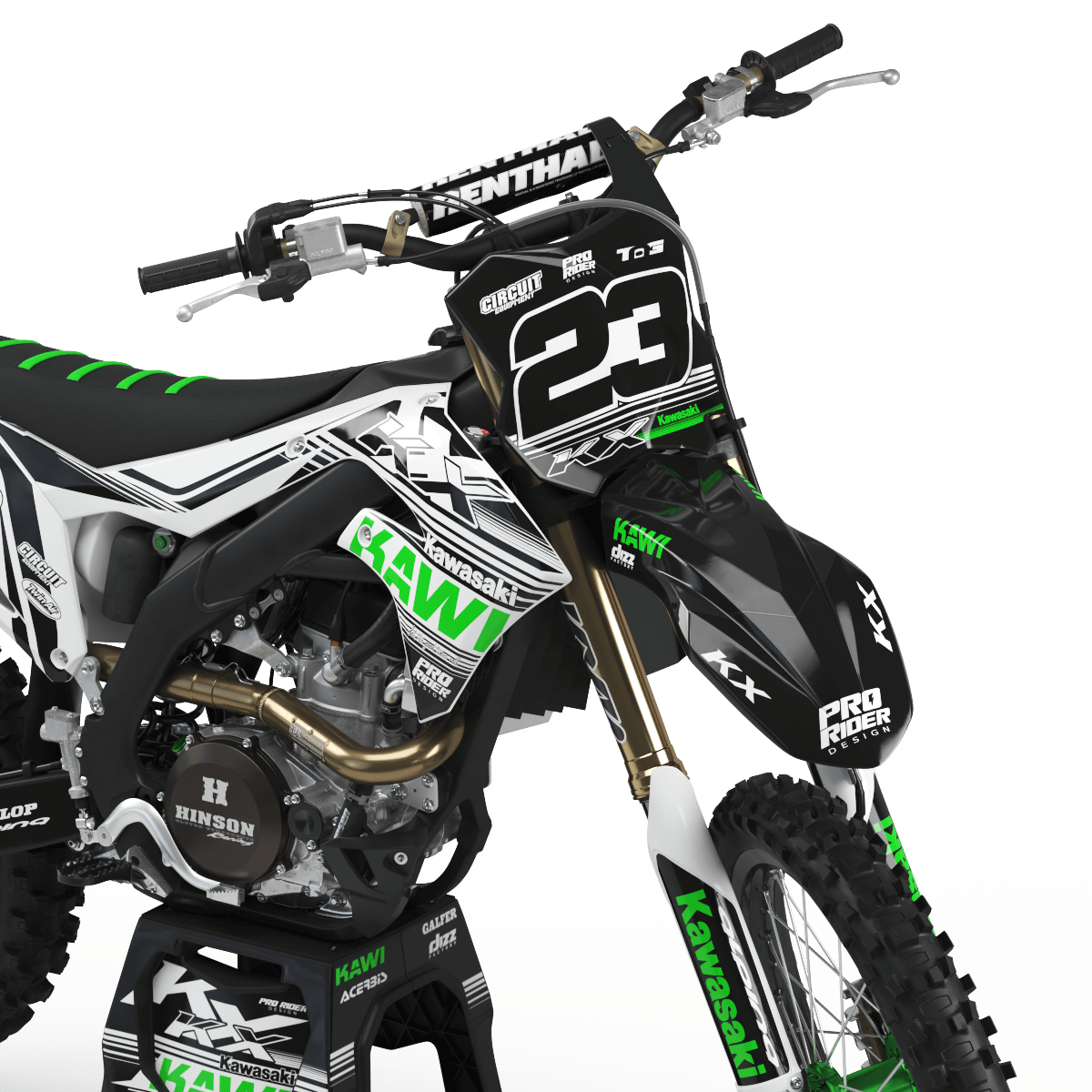 KAWASAKI Graphics Kit KAWI WHITE SPIRIT