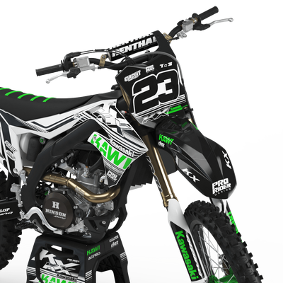 KAWASAKI Graphics Kit KAWI WHITE SPIRIT