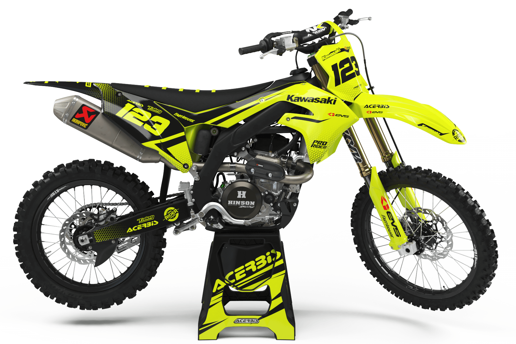 KAWASAKI Graphics Kit EVS TEAL FLUO