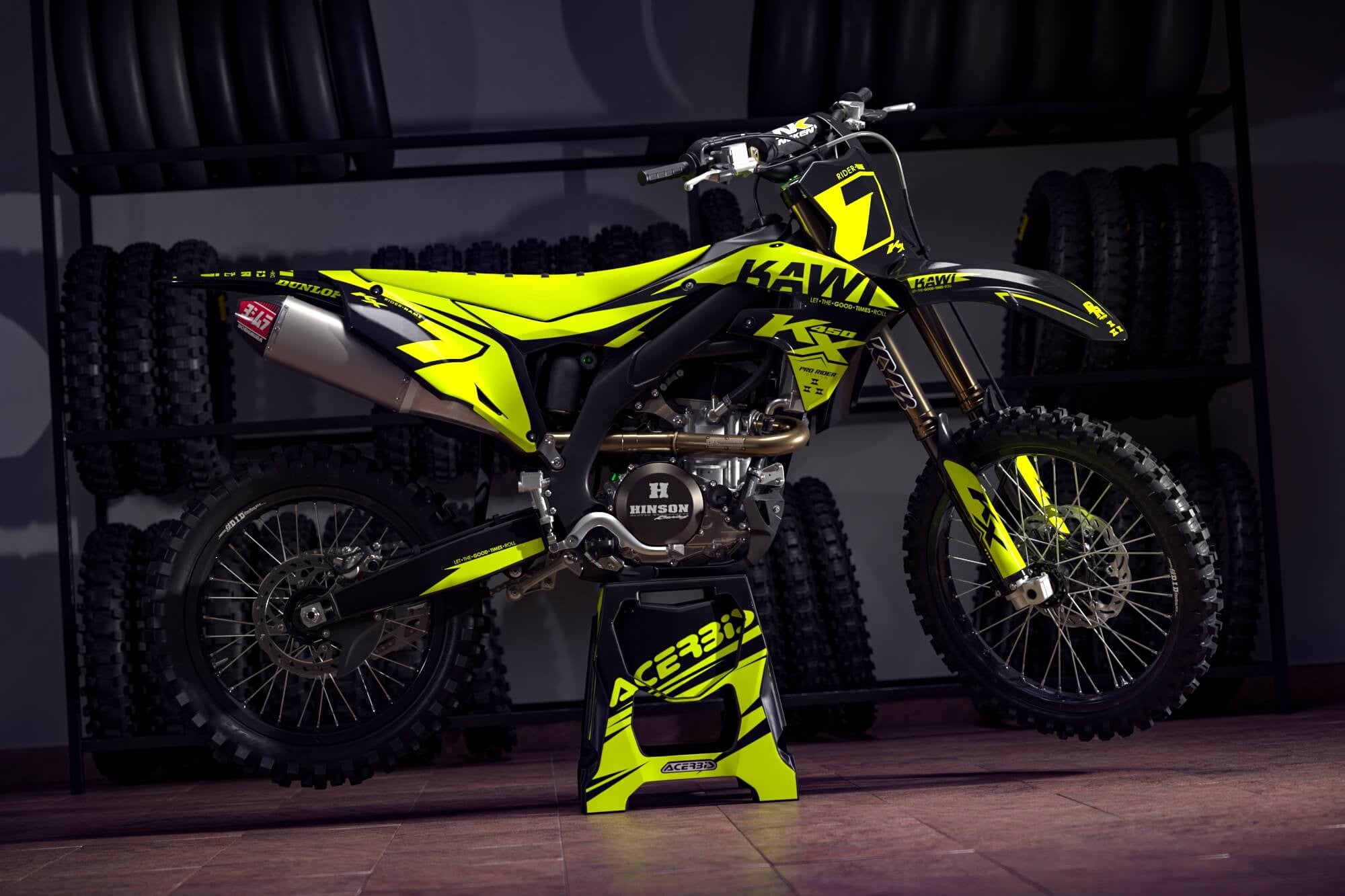 KAWASAKI Graphics Kit PRORIDER KAWI FLUO