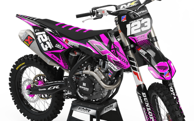 Dirt bike graphics kits honda FACTORY ENERGY Pink: Very high quality