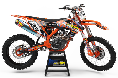 Graphics Kit BOXER BOXER ORANGE : Add value to your Motocross and Quad