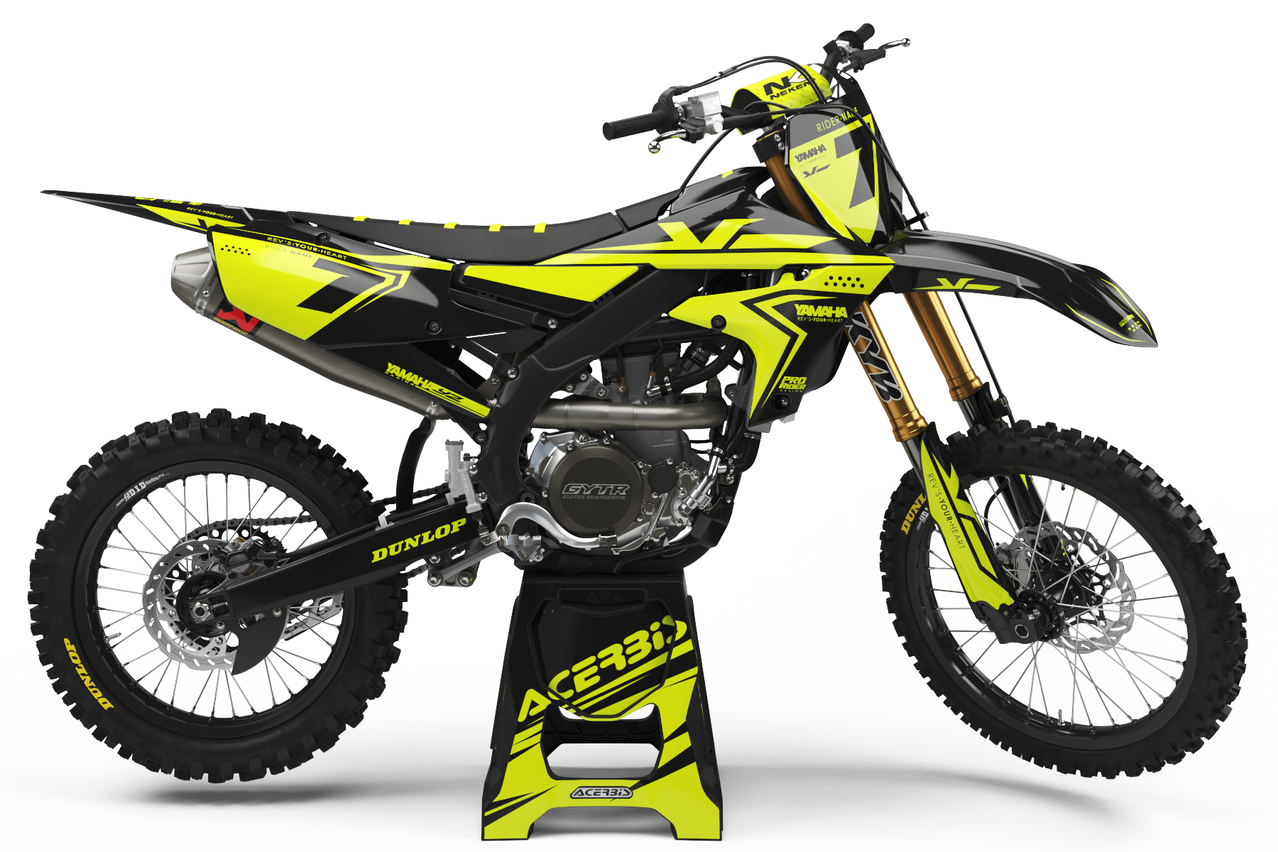 Graphics Kit FLUO YELLOW YAMAHA SEVEN