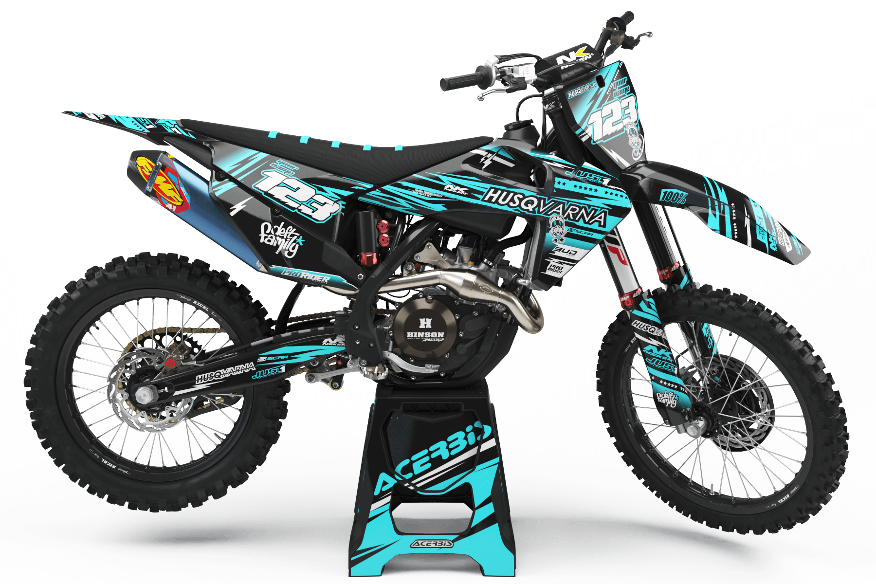 Graphics Kit HUSQVARNA PRD CYAN