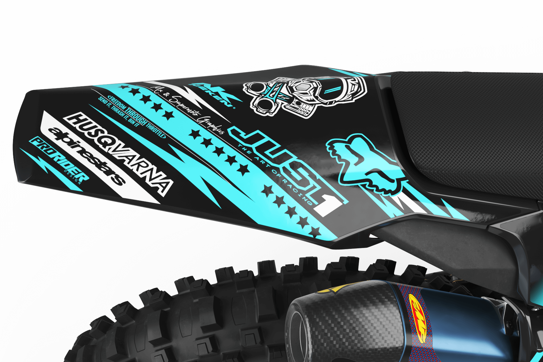 Graphics Kit HUSQVARNA PRD CYAN