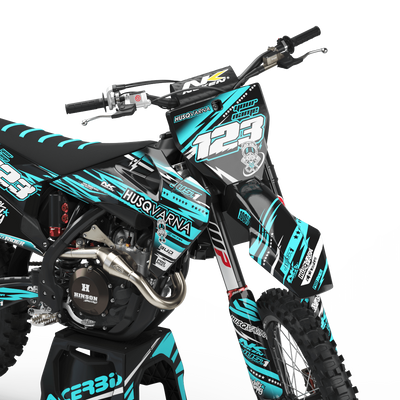 Graphics Kit HUSQVARNA PRD CYAN