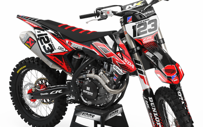Dirt bike graphics kits honda FACTORY ENERGY Red : Very high quality