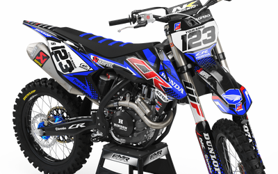 Dirt bike graphics kits honda FACTORY ENERGY Blue|Red: High quality