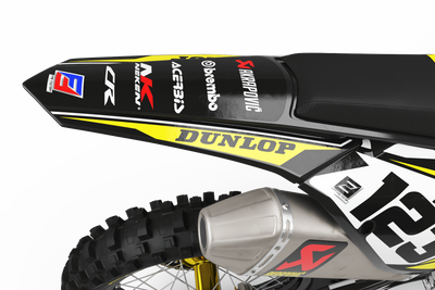 Dirt bike graphics kits honda FACTORY ENERGY Yellow: Very high quality