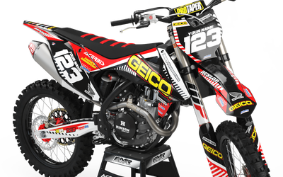 Dirt bike graphics kits honda GEICO : Ultra resistant to shock