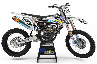 Graphics Kit BOXER WHITE : Add value to your Motocross and Quad