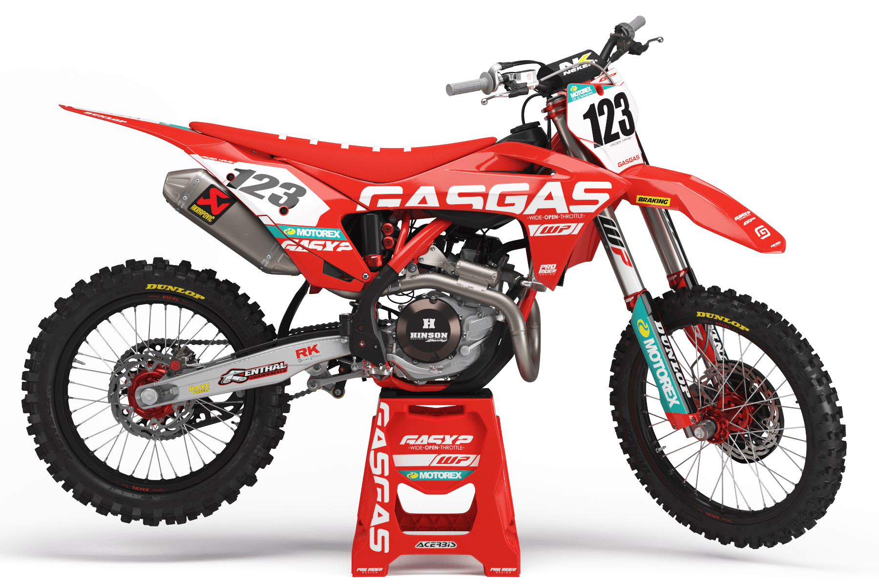 Graphics Kit GASGAS MENTOR RED.1