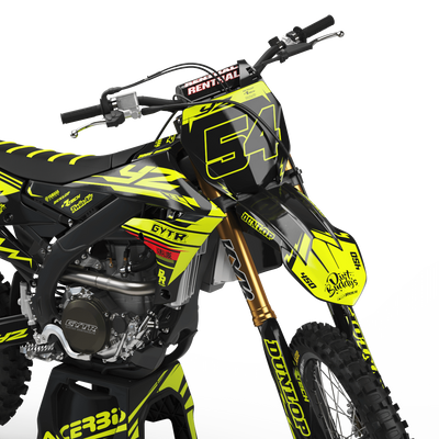Yamaha graphics KIT YZ DUNLOP FLUO