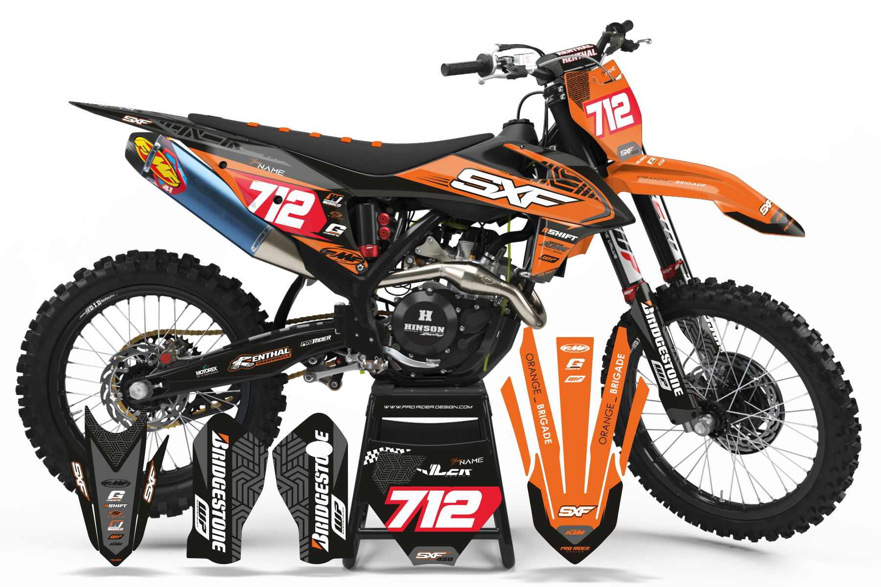 KTM Graphics Kit PATTERN ORANGE