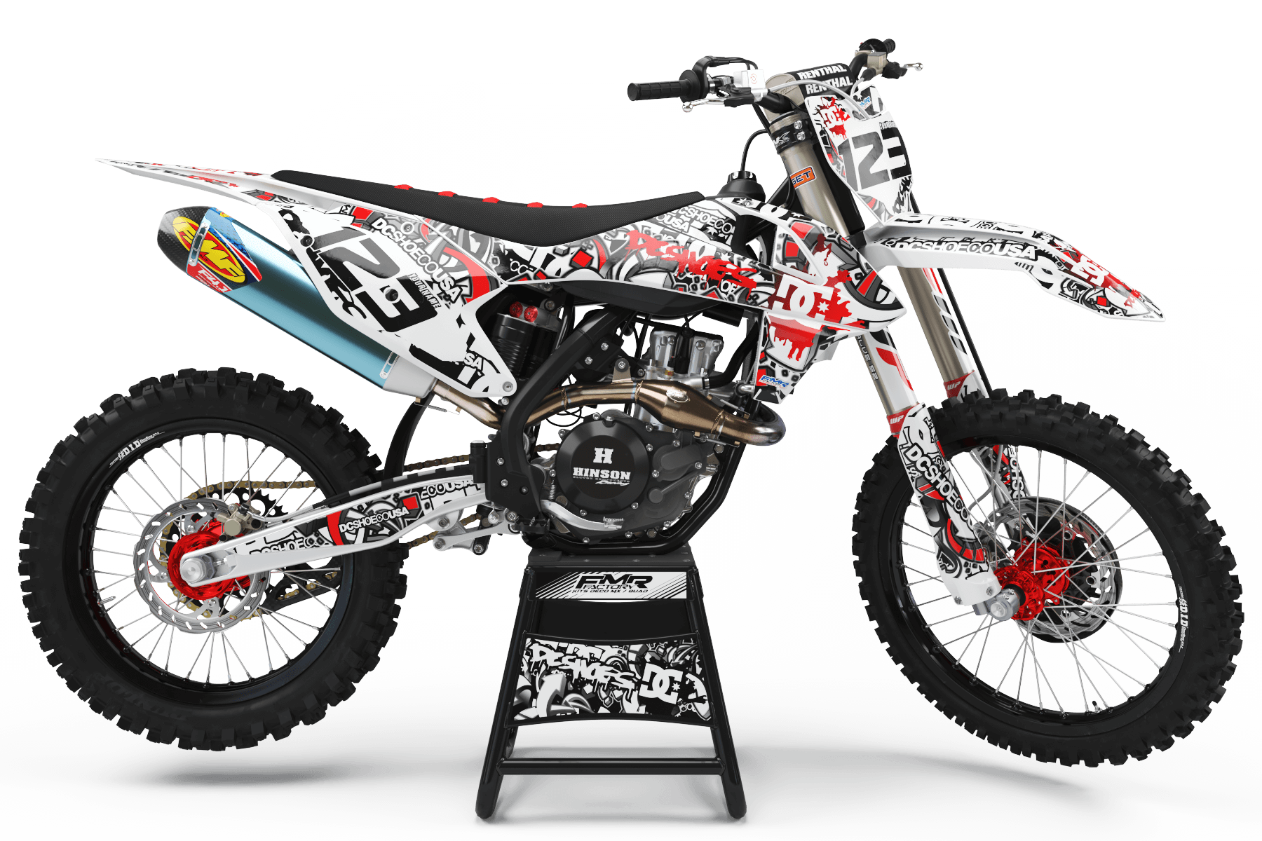 Graphics Kits DC B&W RED : Ultra shock-resistant graphics
