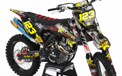 Graphics Kit ROCKSTAR ENERGY RED : Give a new youth to your bike