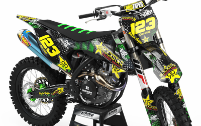 Graphics Kit ROCKSTAR ENERGY GREEN : Give a new youth to your bike