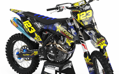 Graphics Kit ROCKSTAR ENERGY BLUE : Give a new youth to your bike