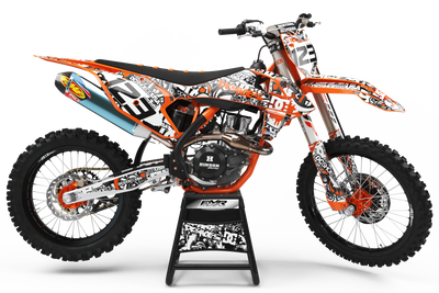 Graphics Kits DC B&W ORANGE : Ultra shock-resistant