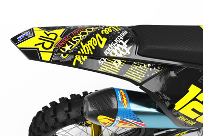 Graphics Kit ROCKSTAR ENERGY YELLOW : Give a new youth to your bike