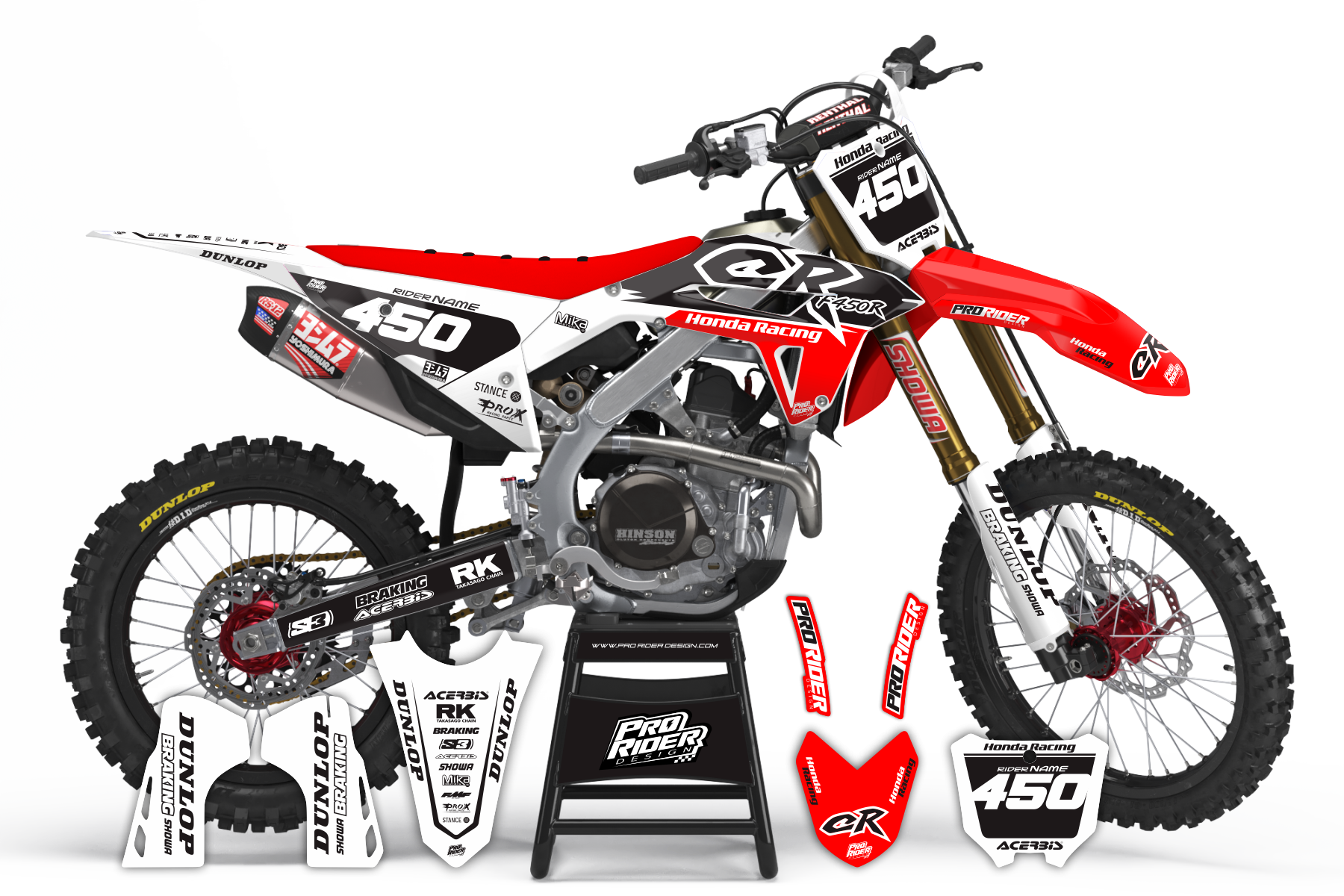 Graphics Kit HONDA RIVAL RED