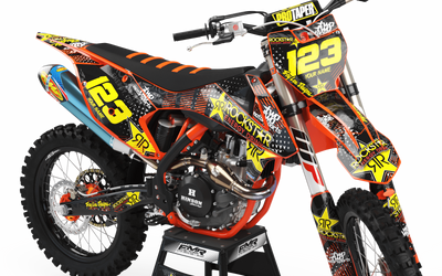 Graphics Kit ROCKSTAR ENERGY ORANGE : Give a new youth to your bike