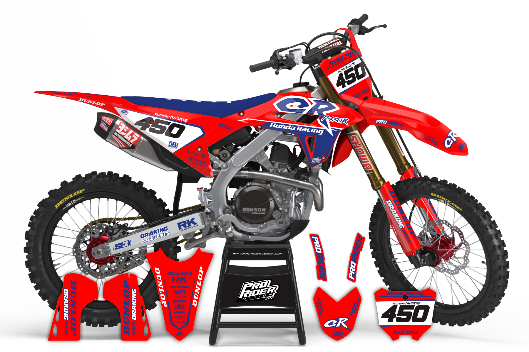 Graphics Kit HONDA RIVAL REDRED