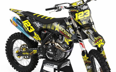 Graphics Kit ROCKSTAR ENERGY YELLOW : Give a new youth to your bike