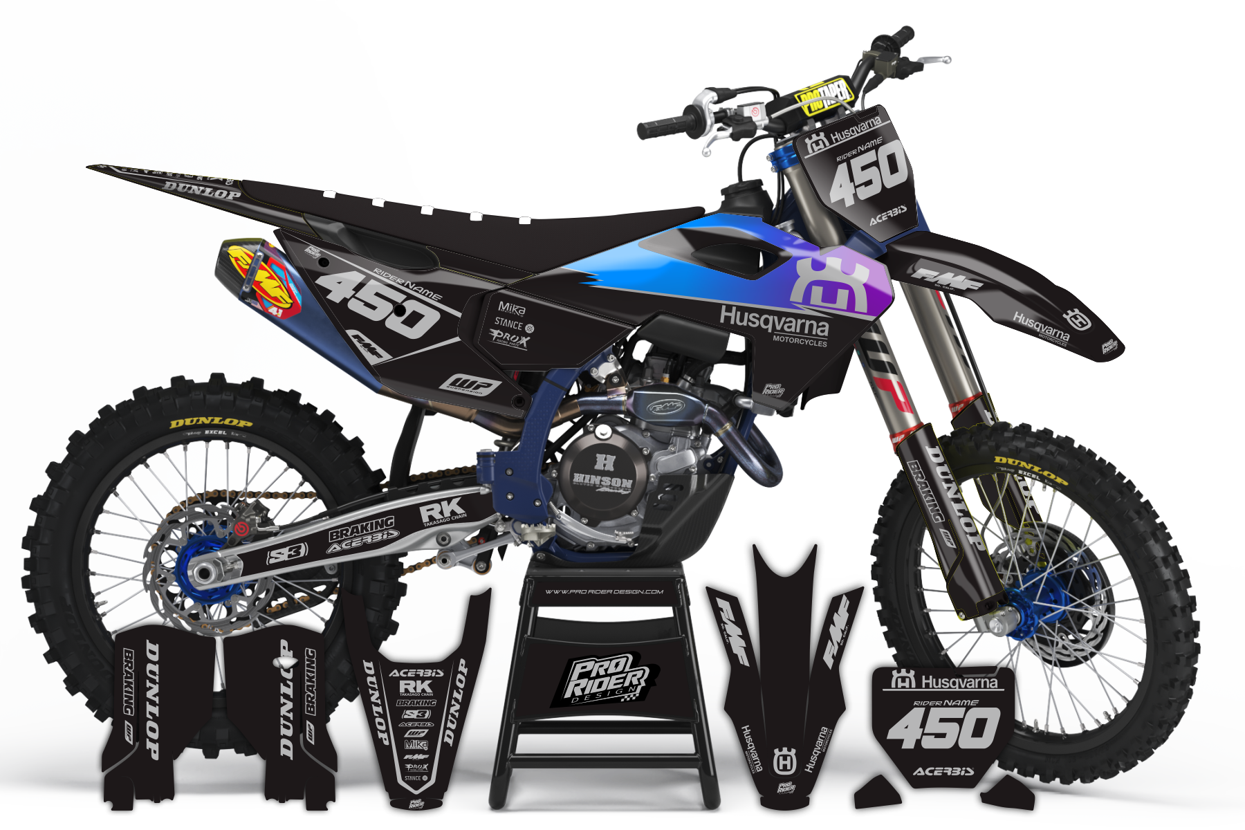 HUSQVARNA Custom Graphics RIVAL BLACK