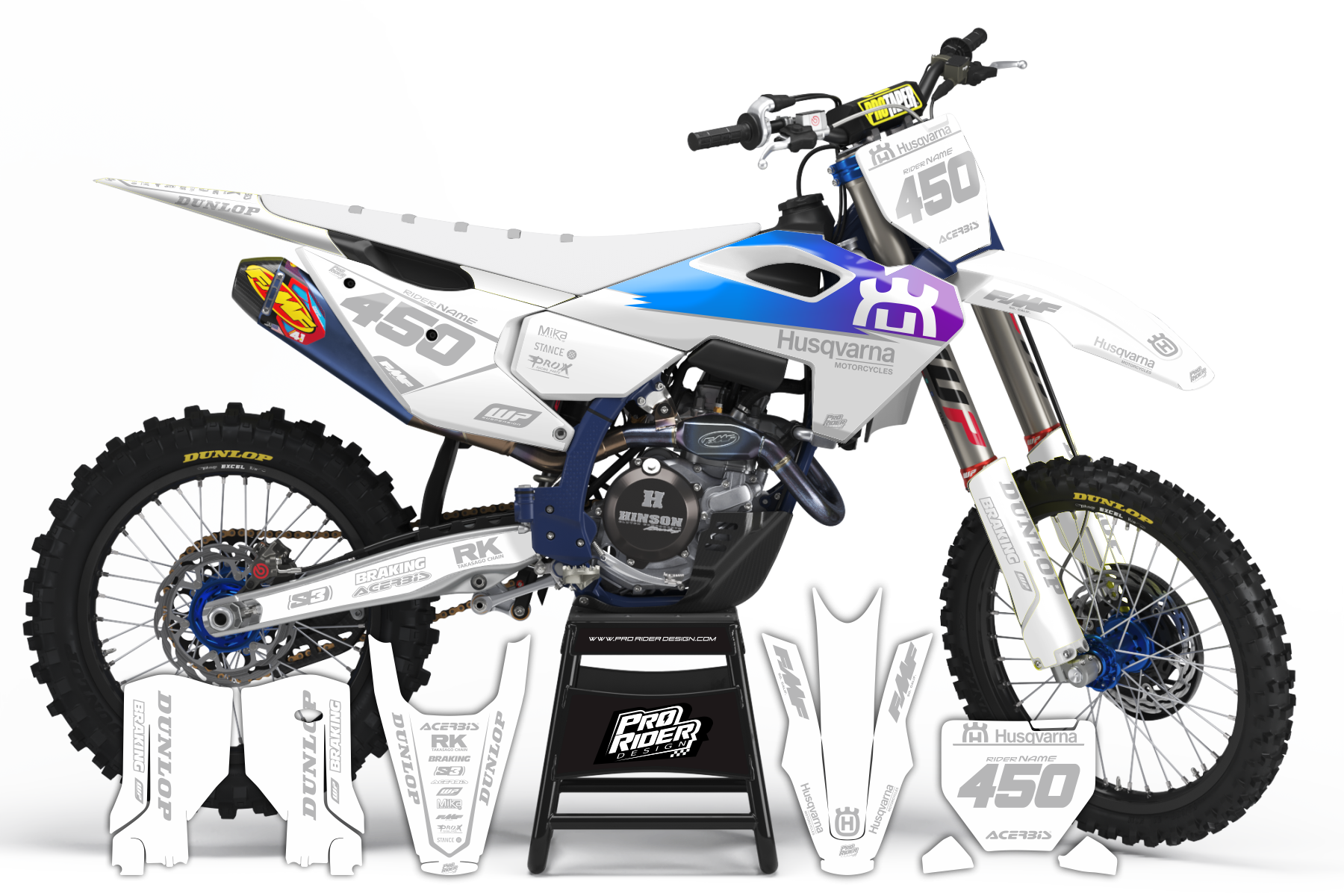 HUSQVARNA Custom Graphics RIVAL WHITE