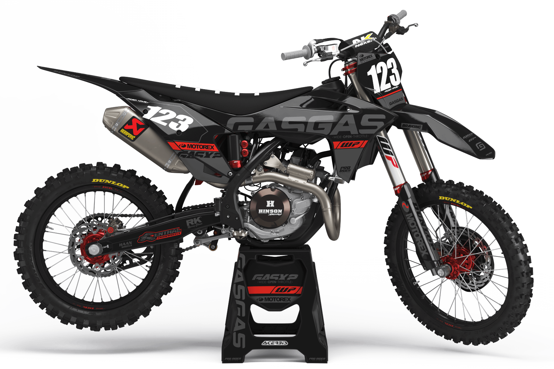 Graphics Kit GASGAS MENTOR GREY OMBER