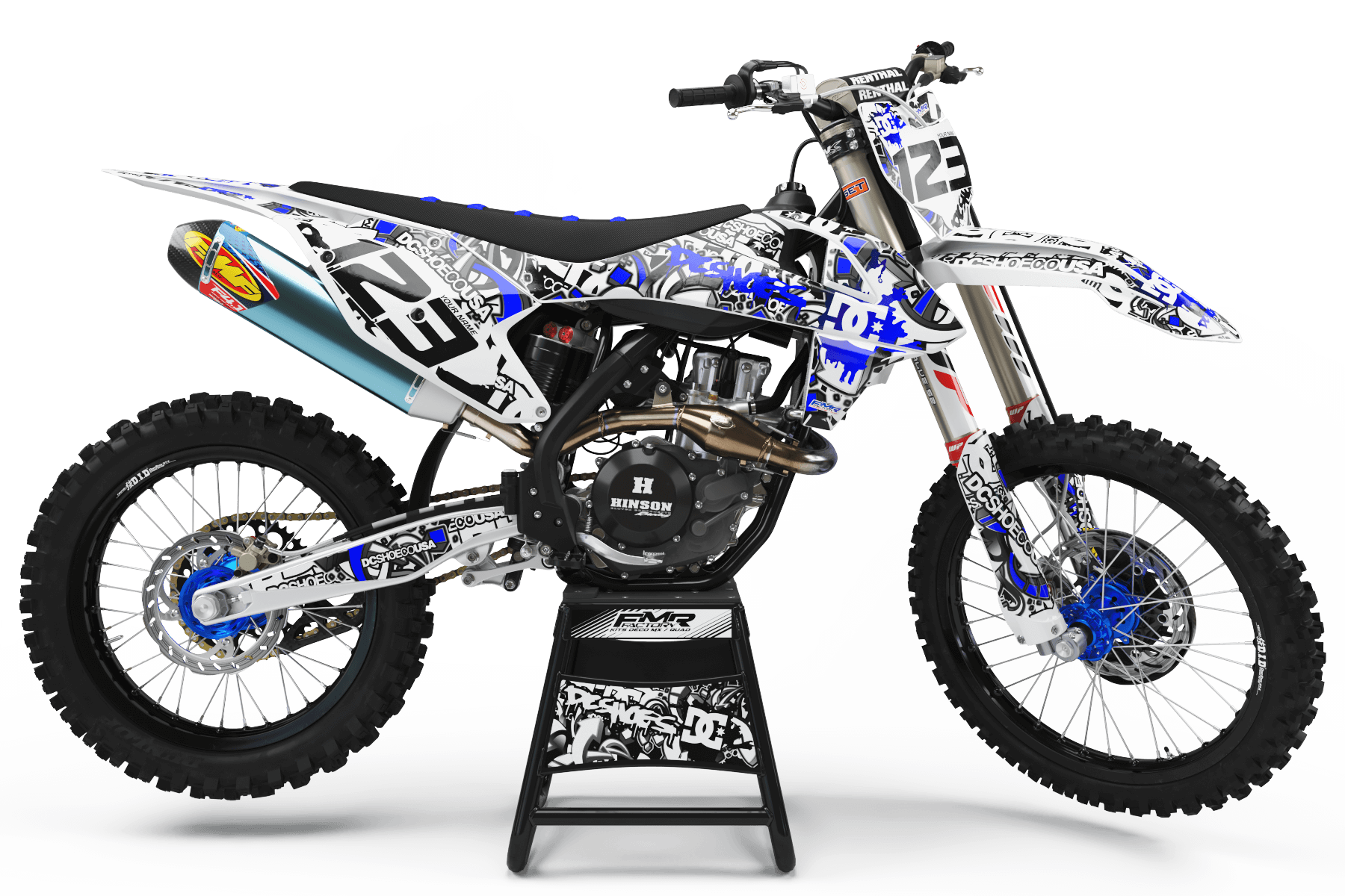 Graphics Kits DC B&W BLUE : Ultra shock-resistant