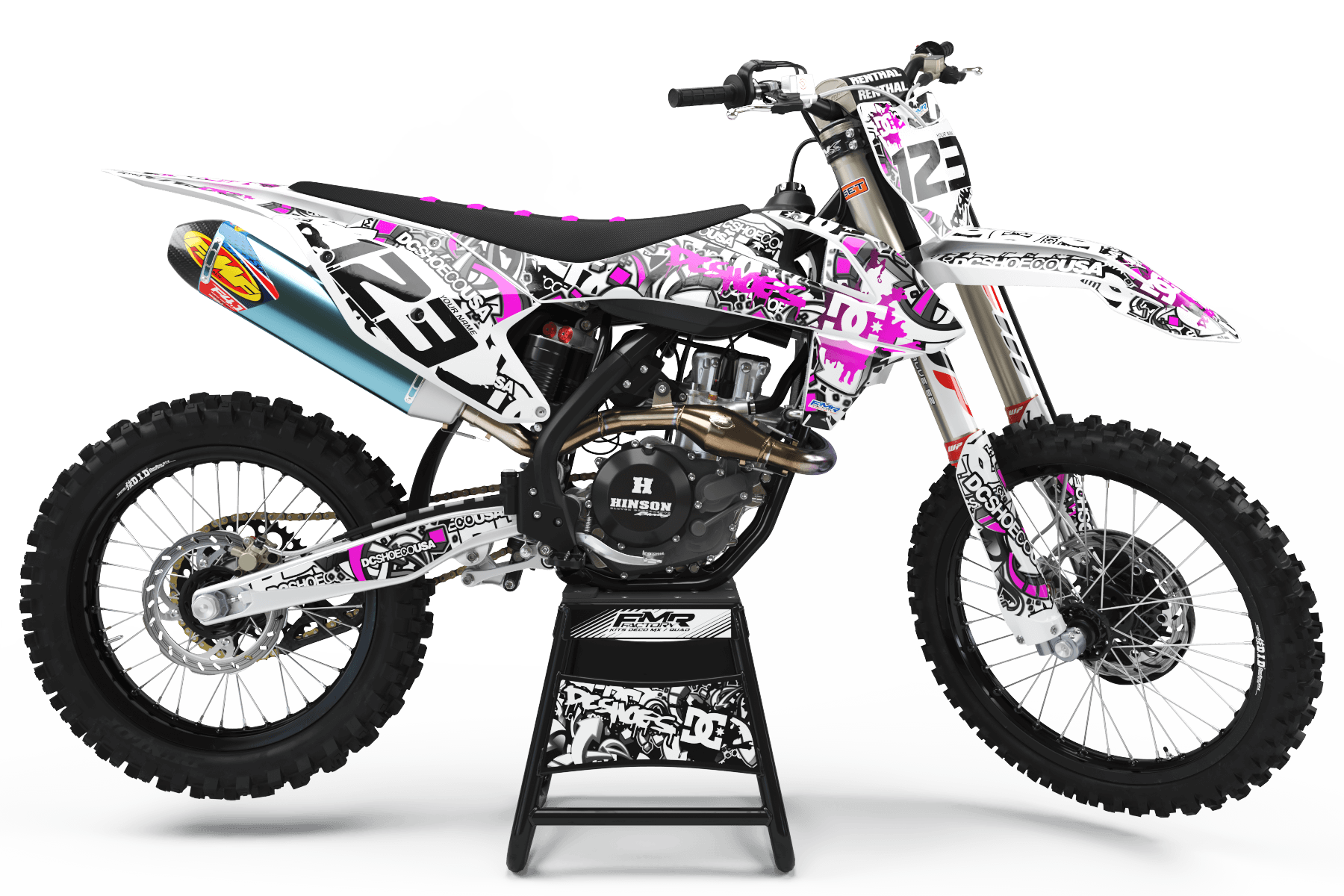 Graphics Kits DC B&W PINK : Ultra shock-resistant graphics
