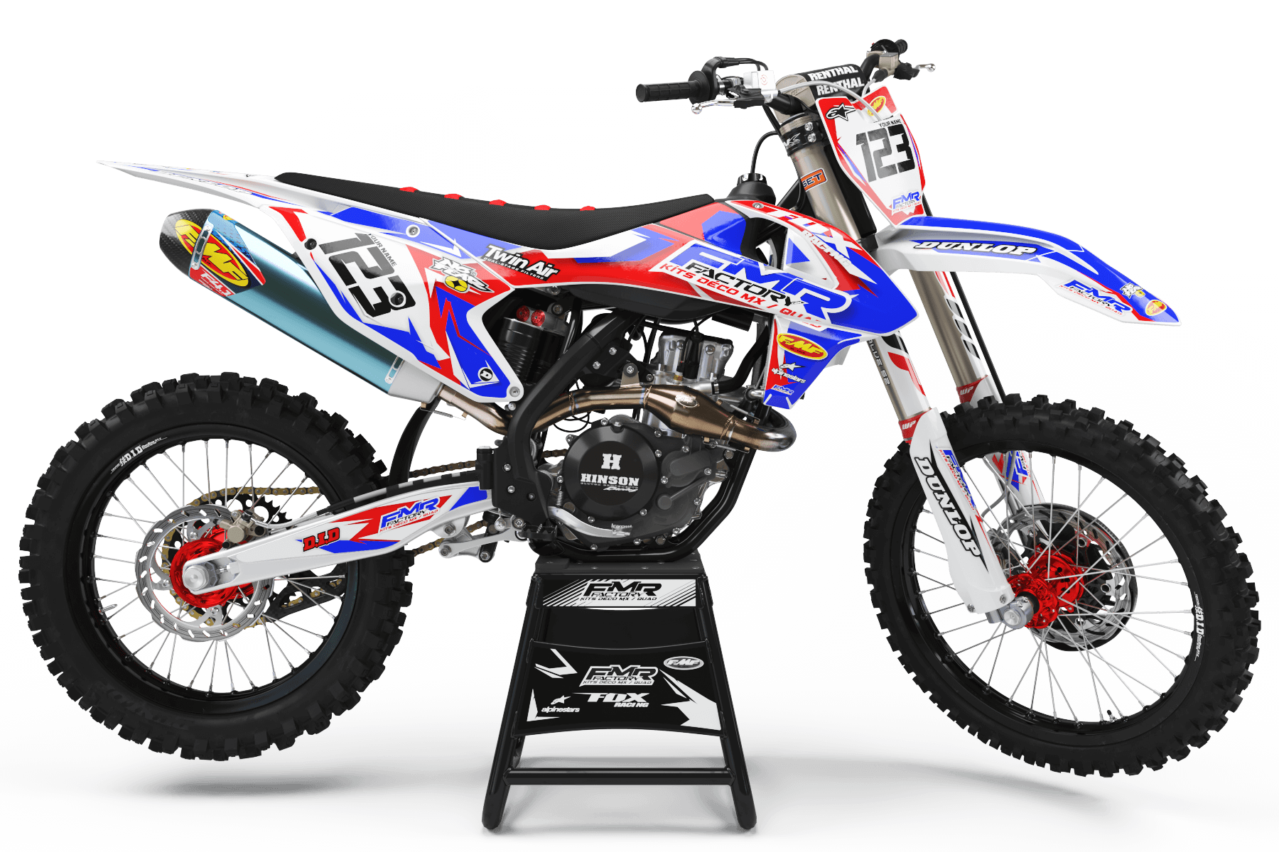 Graphics Kit FMR FACTORY RED : Stunning design for your Motocross
