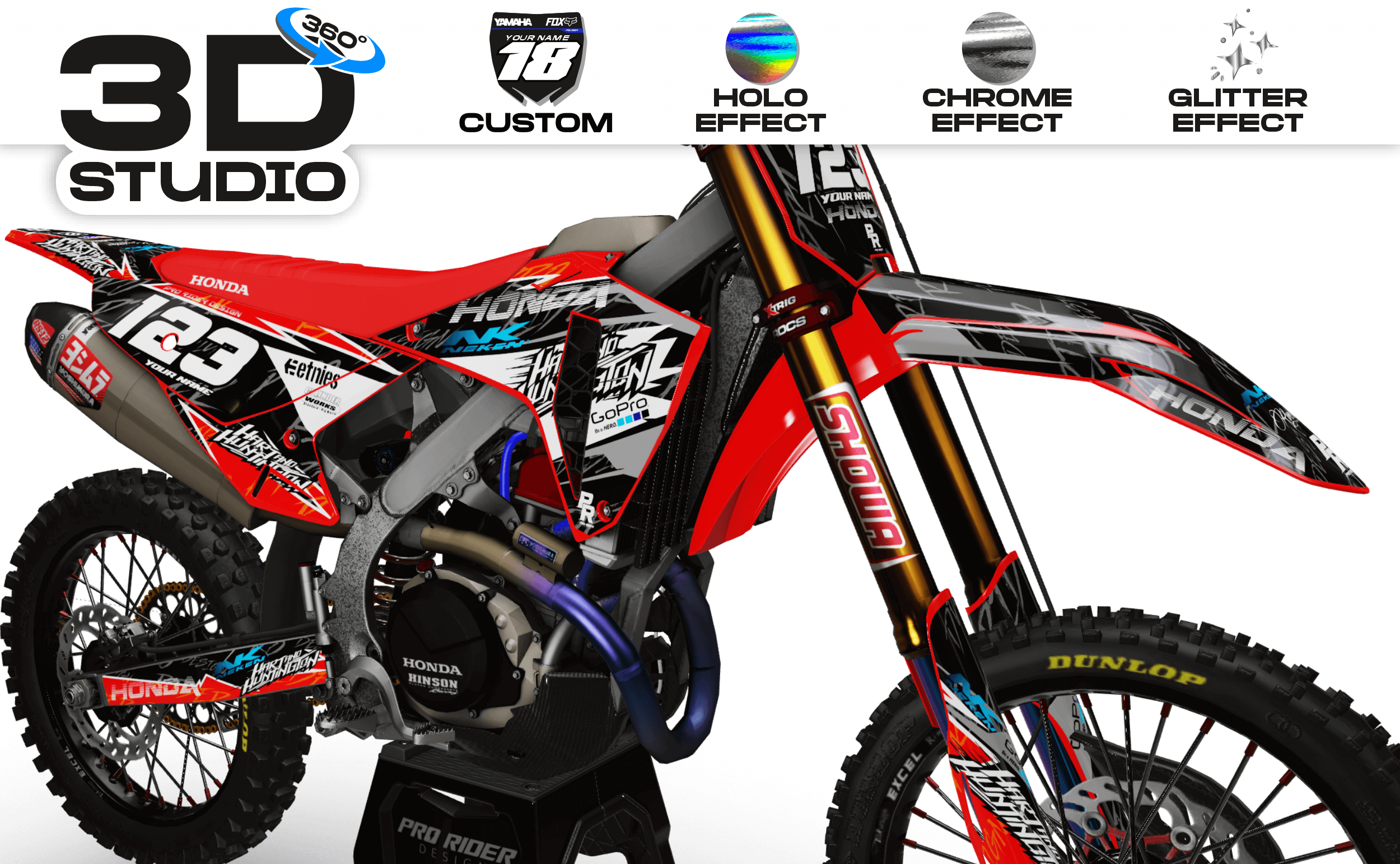 HONDA Graphics Kit GO PRO hart and huntington - 3D