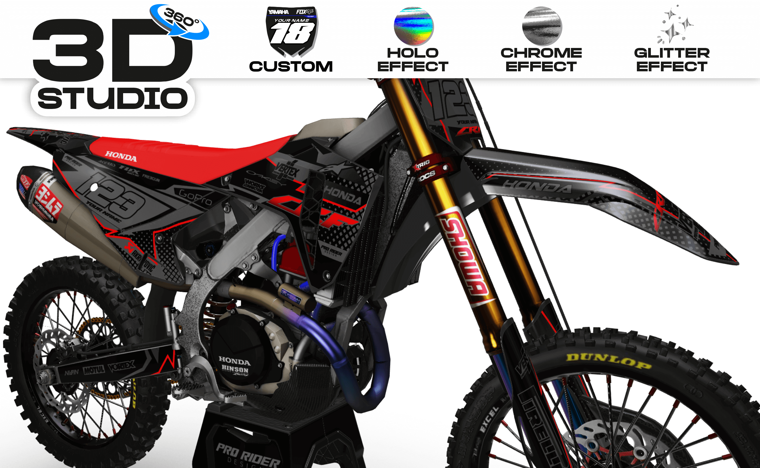 HONDA Graphics Kit VERTEX - 3D