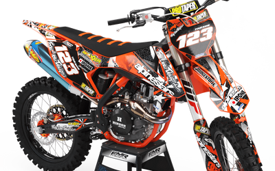 Graphics Kit ALPINESTARS ORANGE : Design designed for your Motocross