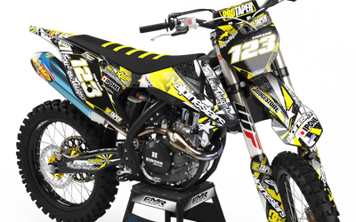Graphics Kit ALPINESTARS YELLOW : Design designed for your Motocross