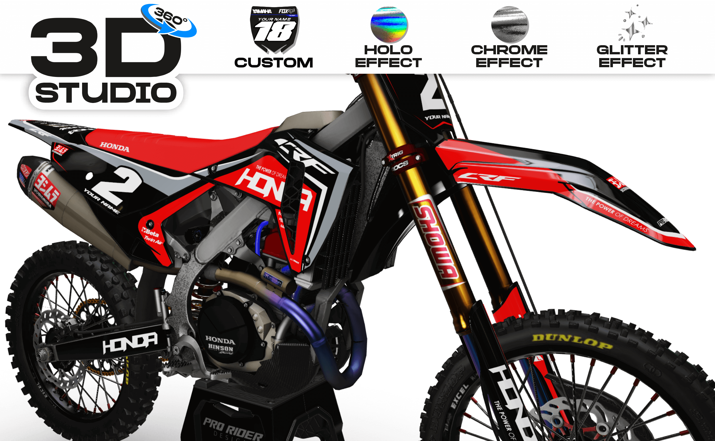 HONDA Graphics Kit RED TOUCH - 3D