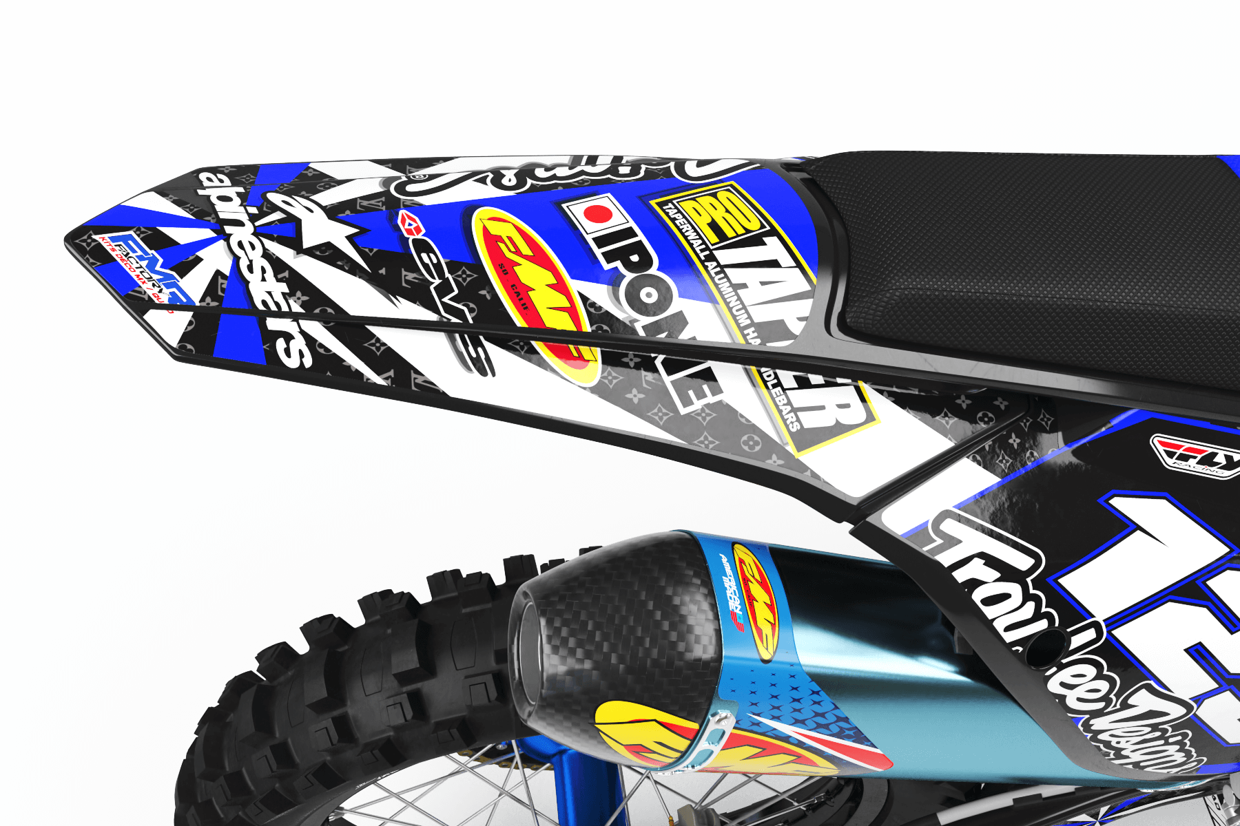 Graphics Kit ALPINESTARS BLUE : Design designed for your Motocross