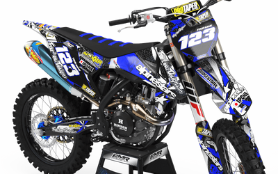 Graphics Kit ALPINESTARS BLUE : Design designed for your Motocross