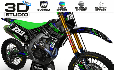 KAWASAKI Graphics Kit JUST1 black