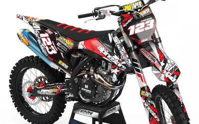 Graphics Kit ALPINESTARS RED : Design designed for your Motocross