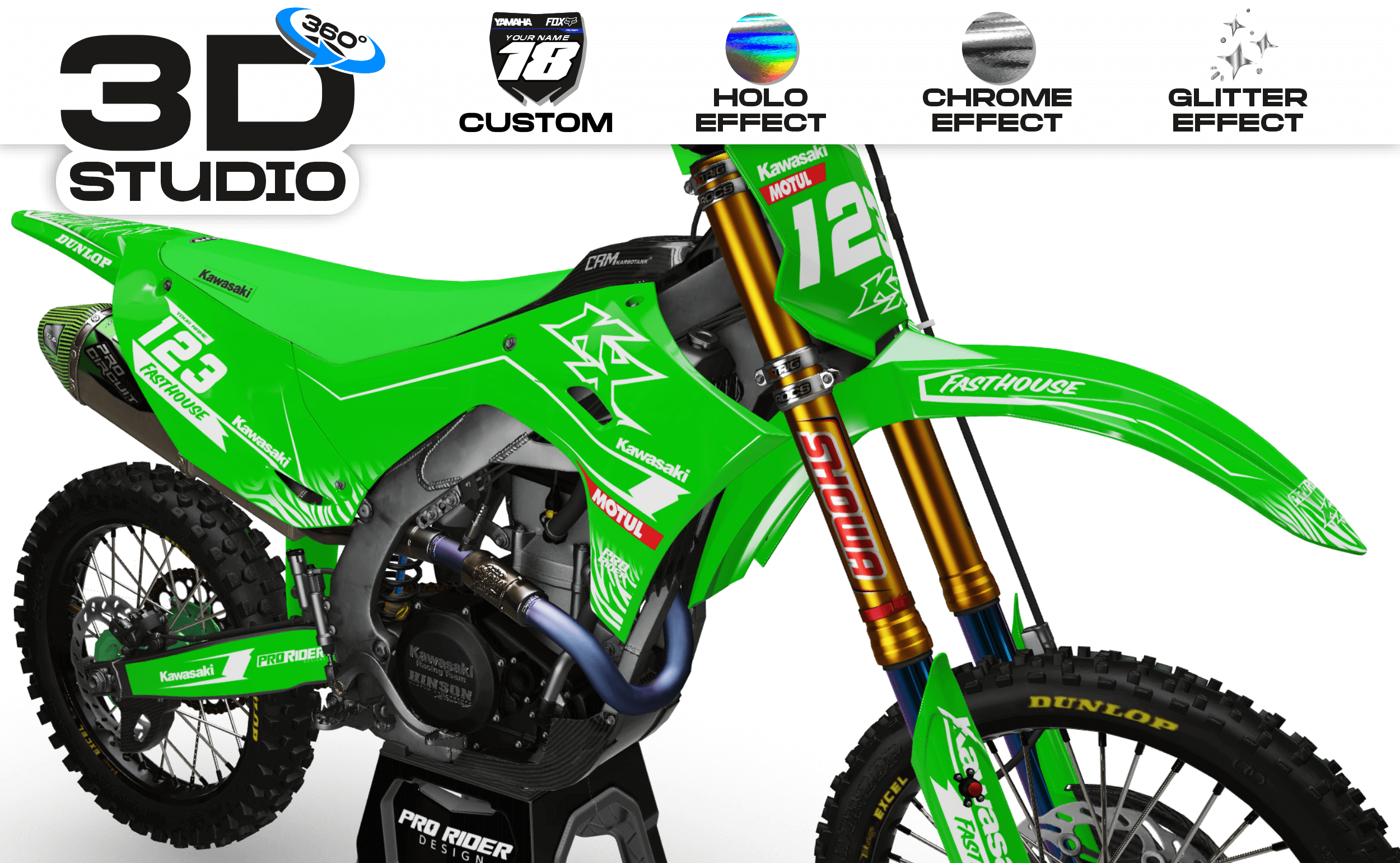 KAWASAKI Graphics Kit MOTUL green