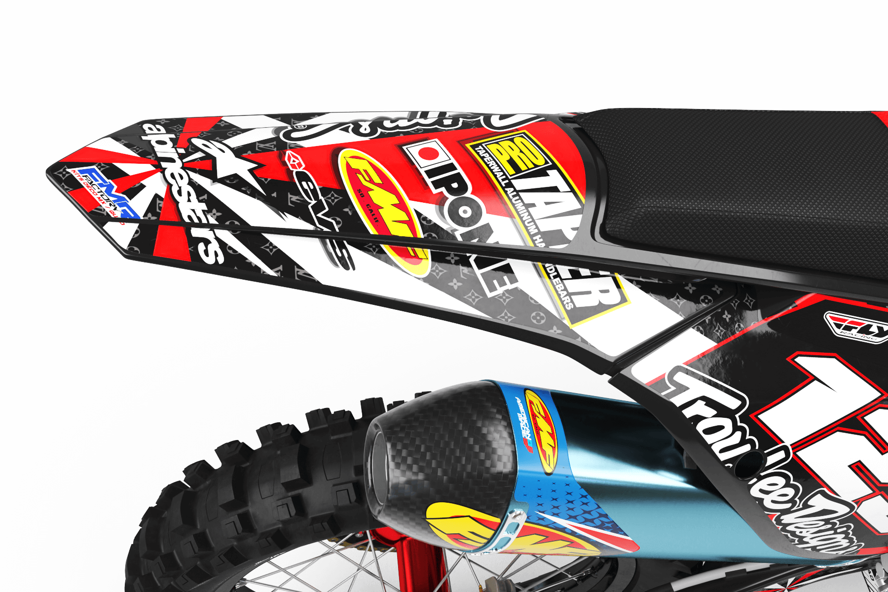 Graphics Kit ALPINESTARS RED : Design designed for your Motocross