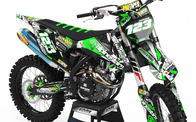 Graphics Kit ALPINESTARS GREEN : Design designed for your Motocross
